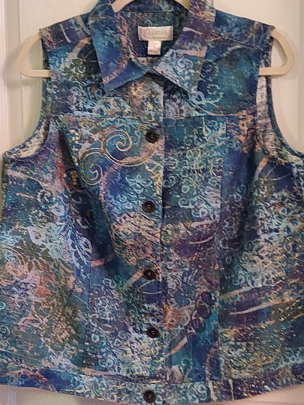 C J Banks Linen/Cotton Vest